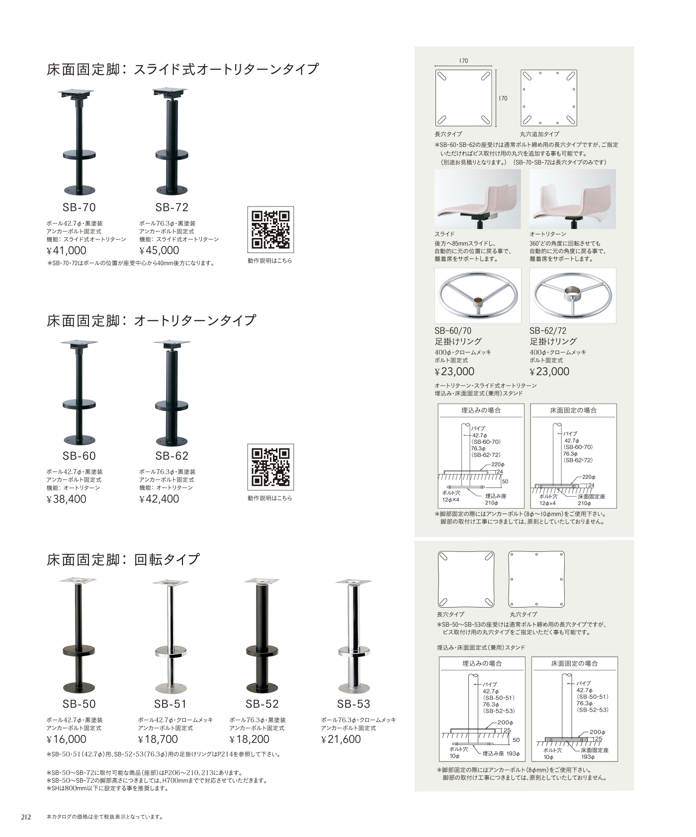 床面固定脚